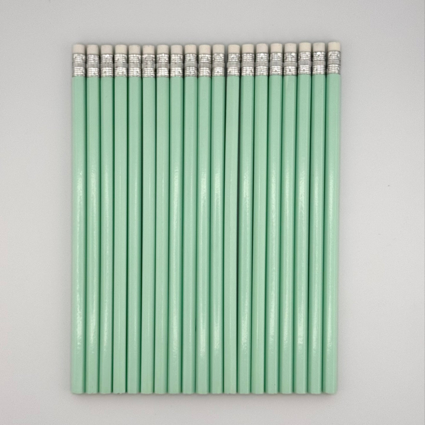 All Pastel Green Personalized Pencils