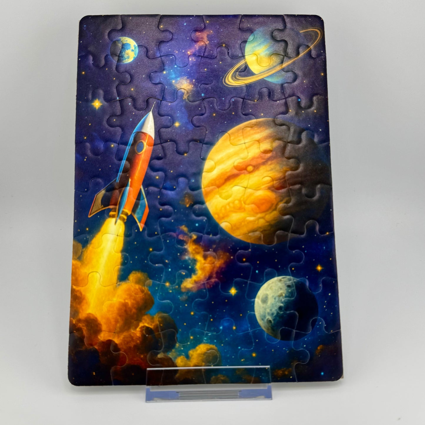 Space Rocket Puzzle – 48 Piece Mini Jigsaw | Fun Galaxy Gift for Kids