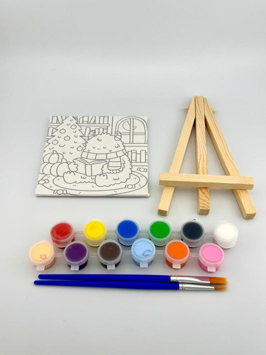 Cute Monster Christmas Painting Kit: For Adults and Kids