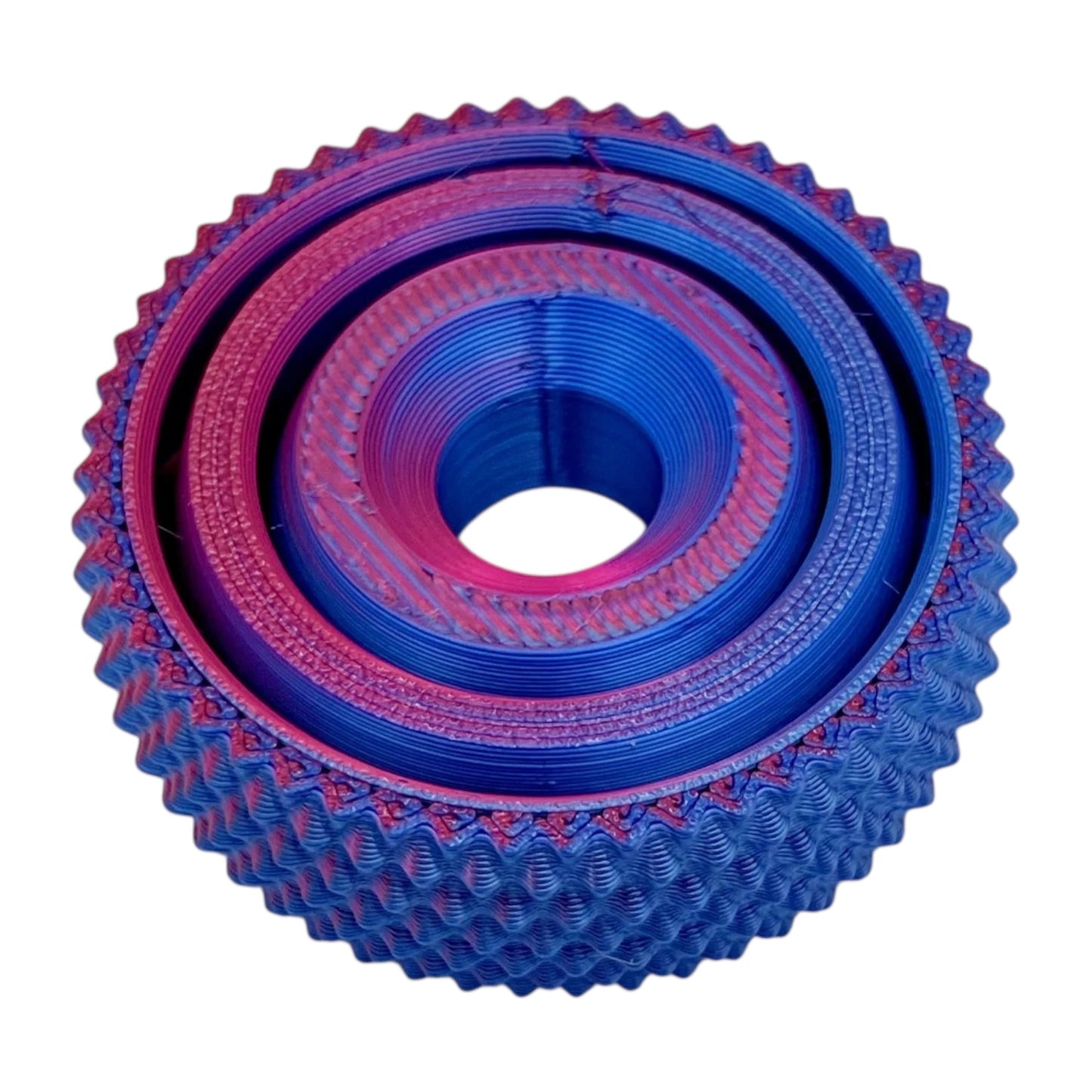 Mutli-Colored Textured Gyro Fidget