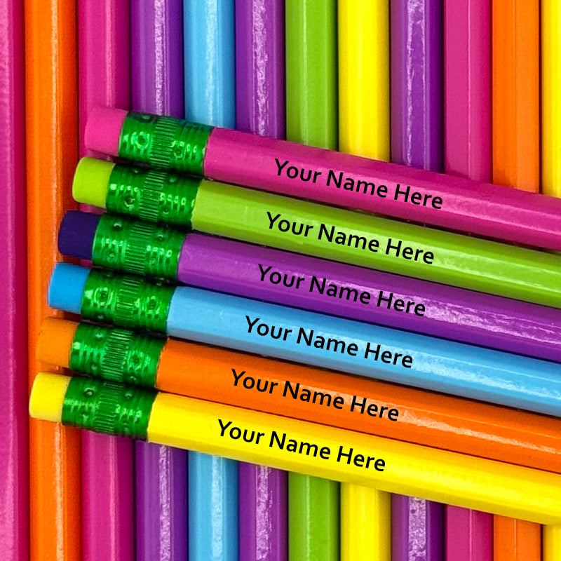 All Vibrant Multi Pack Personalized Pencils