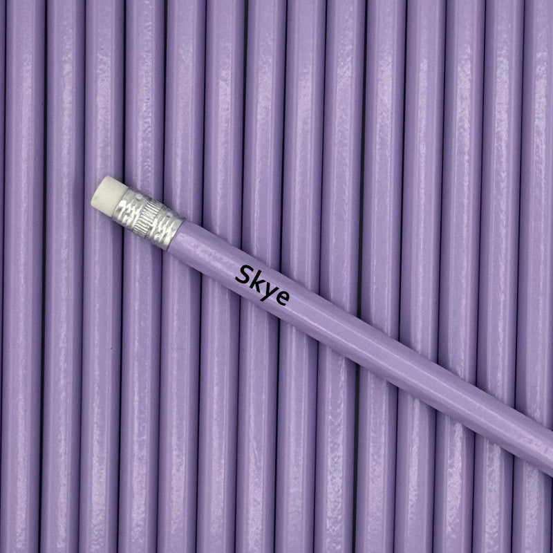 All Pastel Purple Personalized Pencils