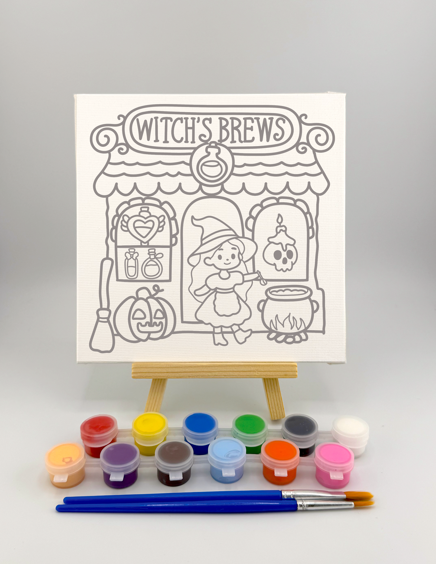Cute Witch Potion Shop Painting Kit: For Adults and Kids