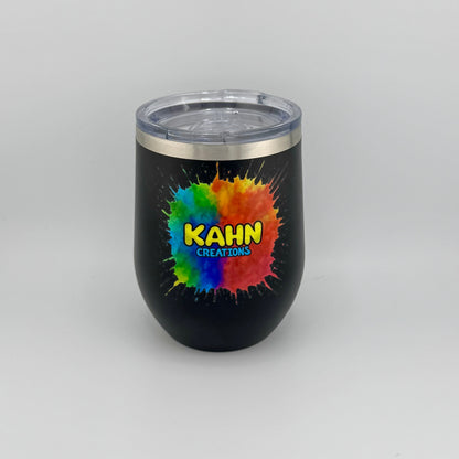 12 oz Insulated Stemless Wine Tumbler, add your logo or design! UV printed on