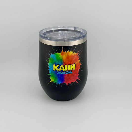 12 oz Insulated Stemless Wine Tumbler, add your logo or design! UV printed on
