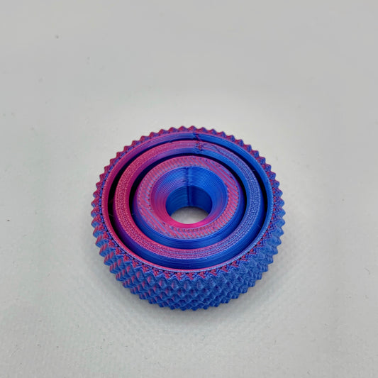 Dual Colored Textured Gyro Fidget