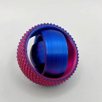 Dual Colored Textured Gyro Fidget