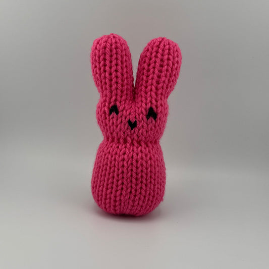 Soft Hand-Knit Bunny Plush