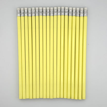 All Pastel Yellow Personalized Pencils