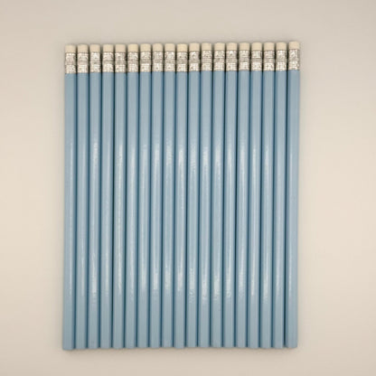 All Pastel Blue Personalized Pencils