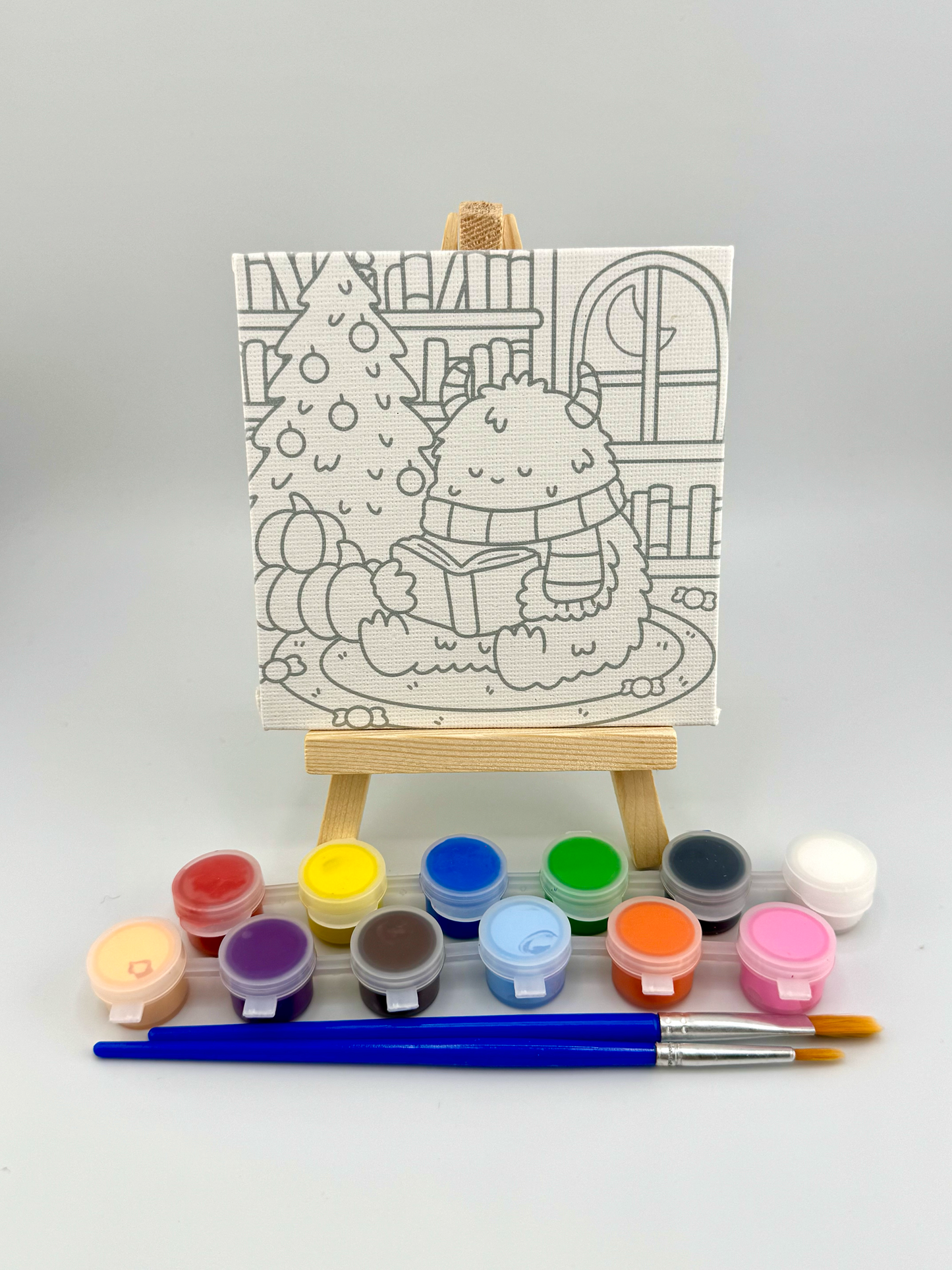 Cute Monster Christmas Painting Kit: For Adults and Kids
