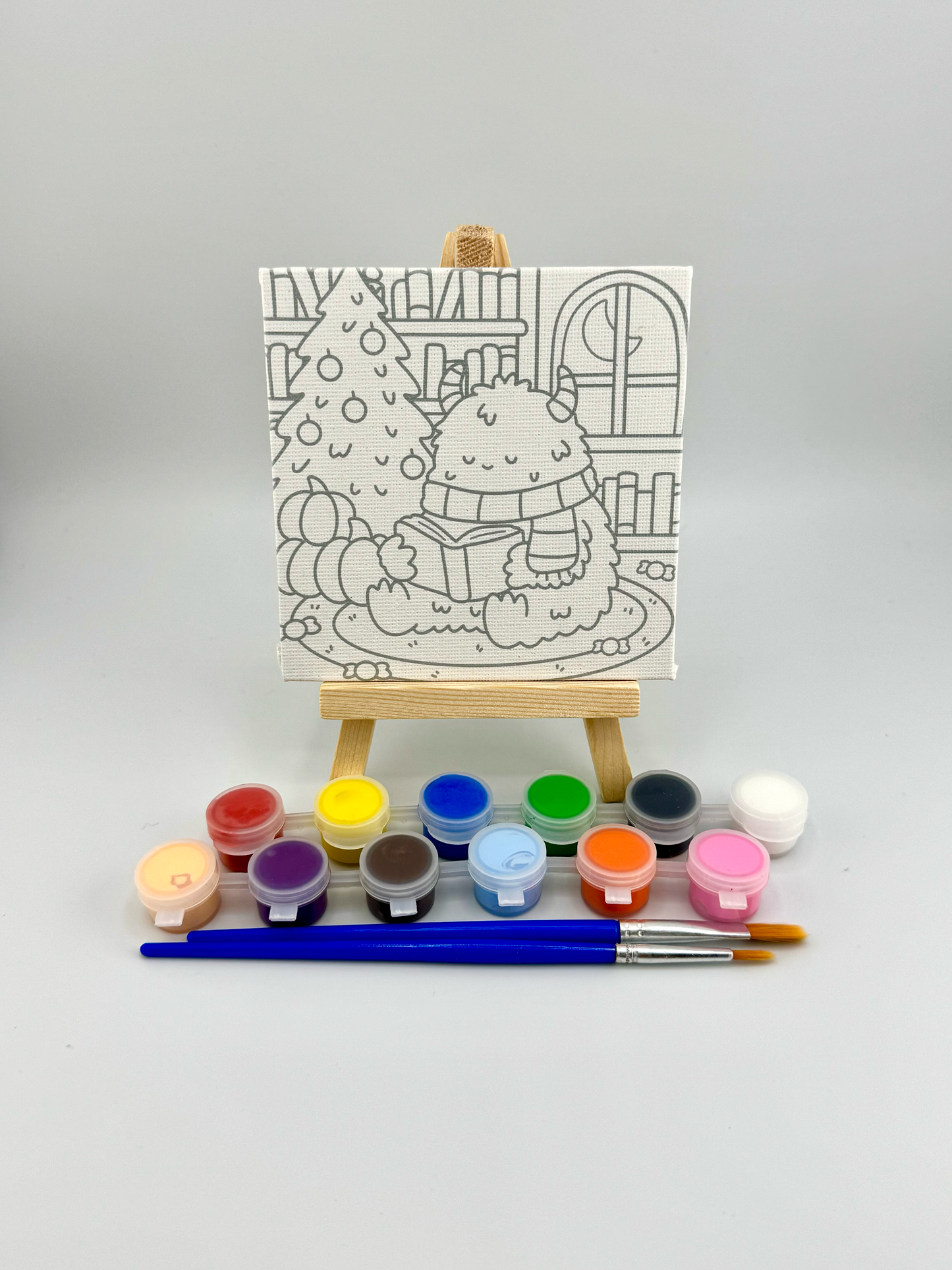 Cute Monster Christmas Painting Kit: For Adults and Kids