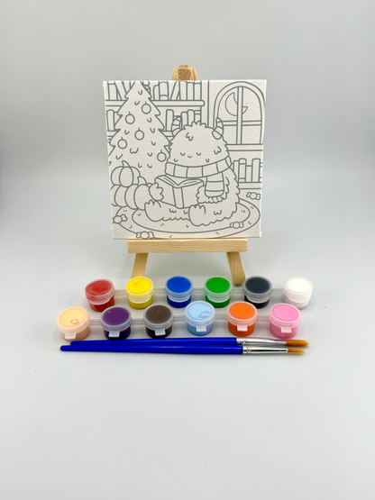 Cute Monster Christmas Painting Kit: For Adults and Kids