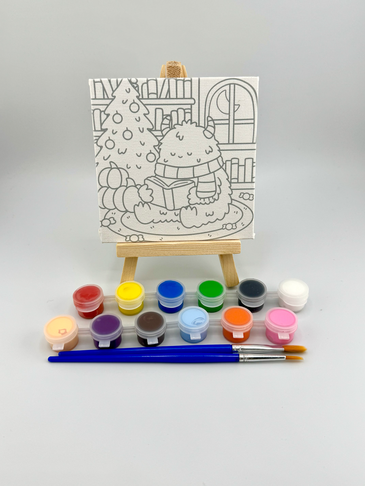 Cute Monster Christmas Painting Kit: For Adults and Kids