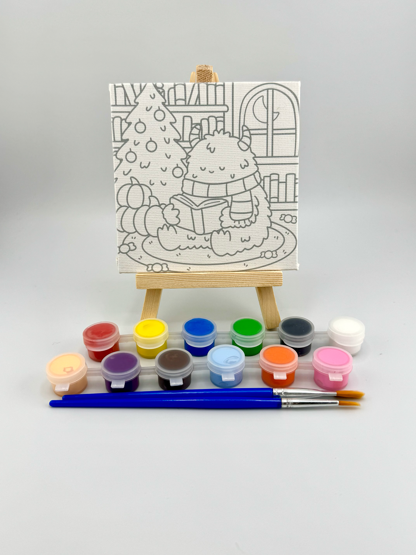Cute Monster Christmas Painting Kit: For Adults and Kids