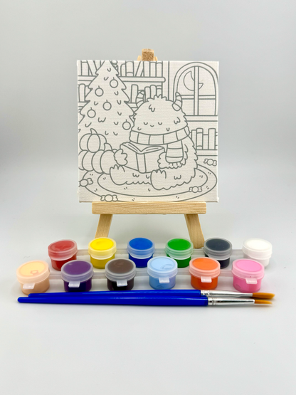 Cute Monster Christmas Painting Kit: For Adults and Kids