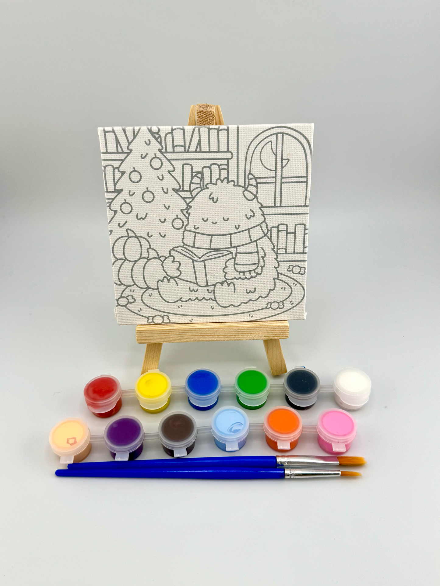 Cute Monster Christmas Painting Kit: For Adults and Kids