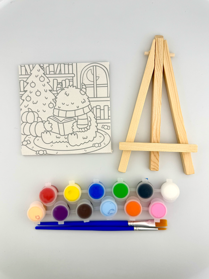 Cute Monster Christmas Painting Kit: For Adults and Kids