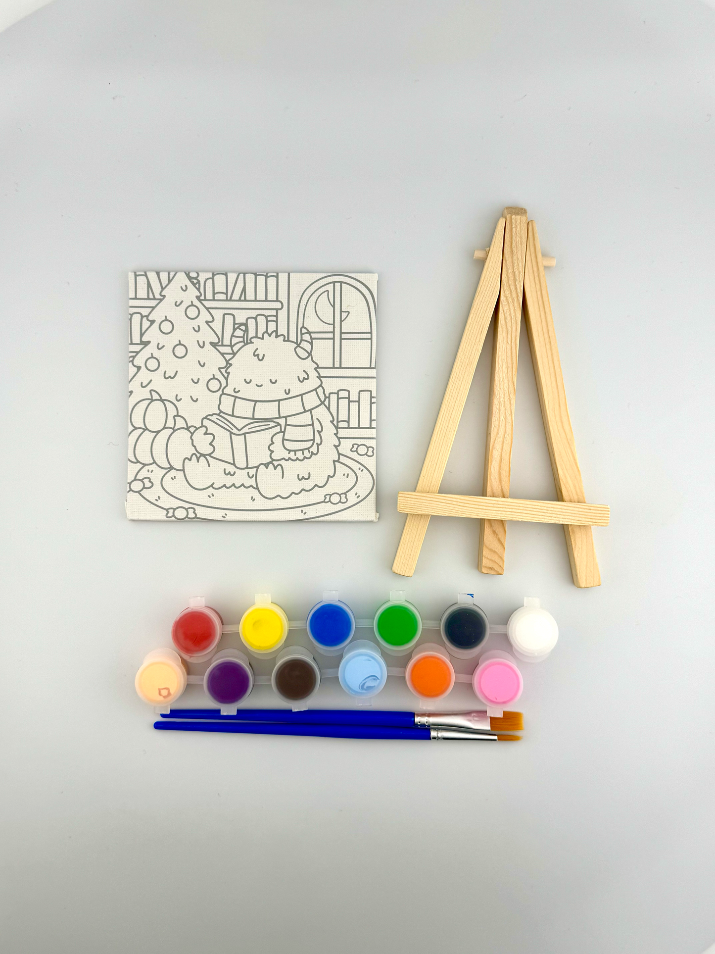 Cute Monster Christmas Painting Kit: For Adults and Kids