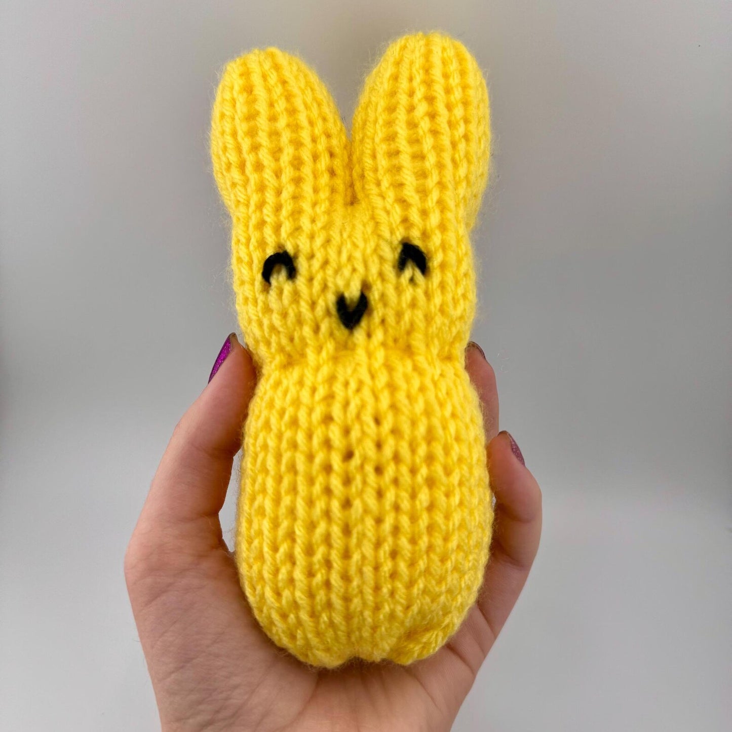 Soft Hand-Knit Bunny Plush