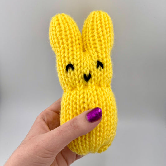 Soft Hand-Knit Bunny Plush