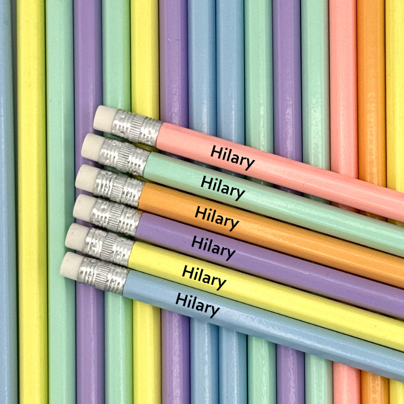 All Pastel Multi Pack Personalized Pencils