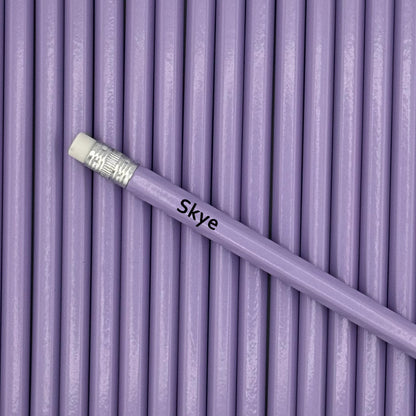 All Pastel Purple Personalized Pencils