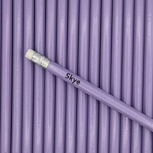 All Pastel Purple Personalized Pencils