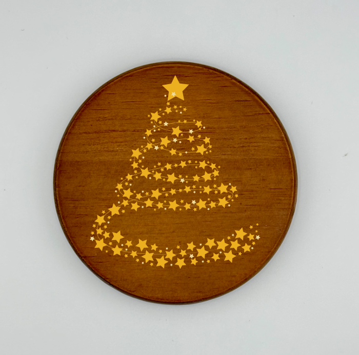 Star Tree Christmas Coaster | Home Family Gift - Set of 4