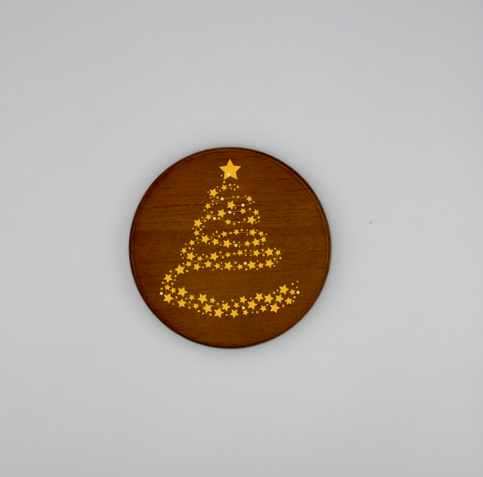 Star Tree Christmas Coaster | Home Family Gift - Set of 4