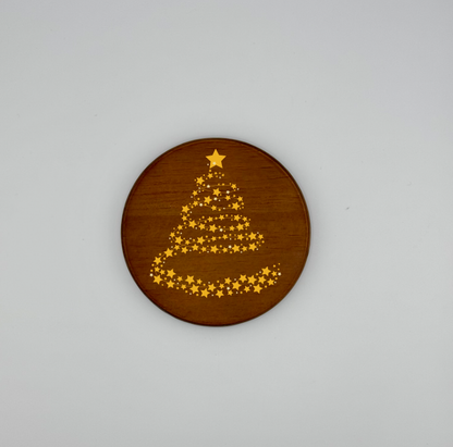 Star Tree Christmas Coaster | Home Family Gift - Set of 4