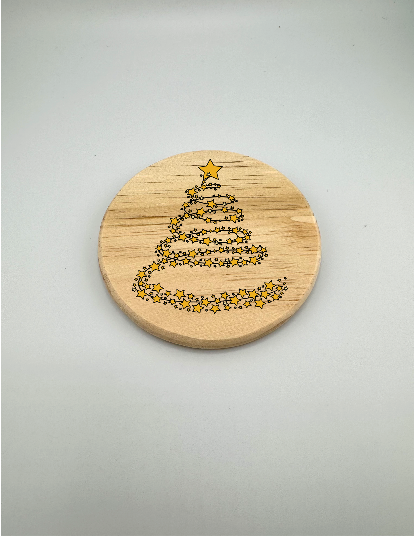 Star Tree Christmas Coaster | Home Family Gift - Set of 4