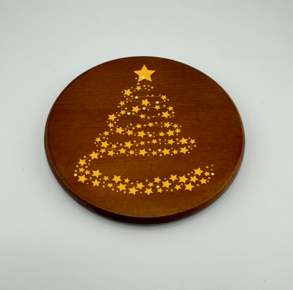 Star Tree Christmas Coaster | Home Family Gift - Set of 4