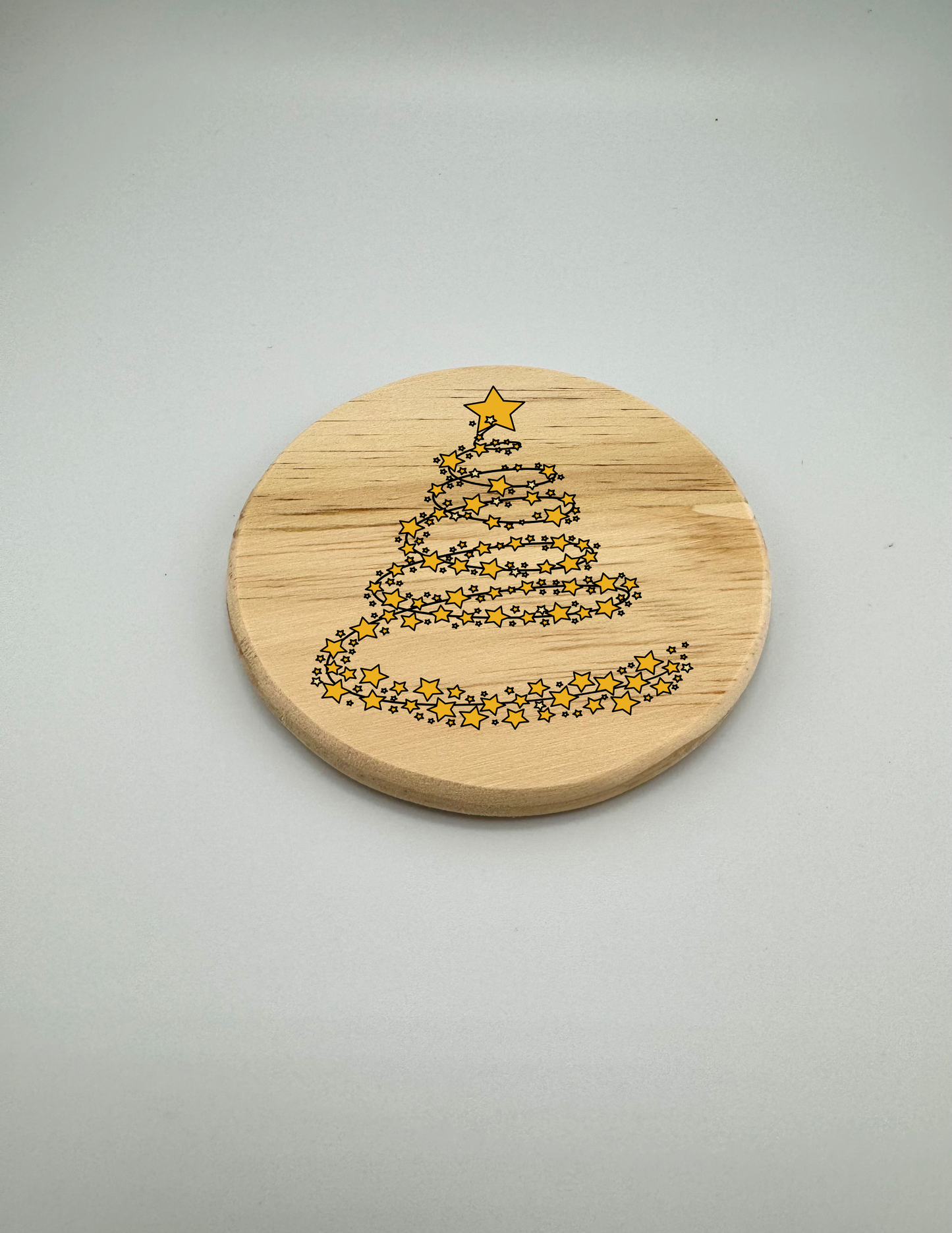 Star Tree Christmas Coaster | Home Family Gift - Set of 4