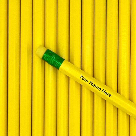 Yellow Vibrant Personalized Pencils Pack